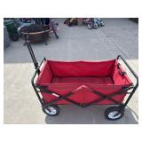 Red folding wagon