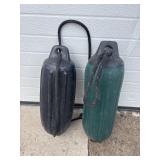 Green and black boat bumper
