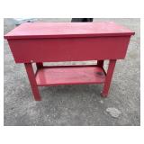 Red metal parts washer