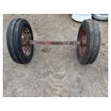 Axle with tires