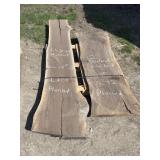2 slabs of wood: walnut, kiln dried, planed