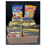30 Bags of Haribo gummies, gold bears, misc