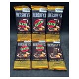 6 Hershey Almond & Caramel dark chocolate bars