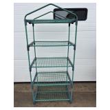 Green metal stand
