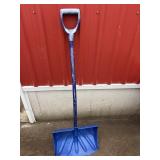 Blue snow shovel