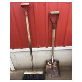 Broom and shovel