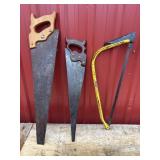 2 saws and yellow buck saw