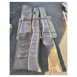 3 slabs of wood: walnut, kiln dried, planed
