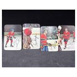 4 1977 Opeechee Montreal Canadiens hockey cards