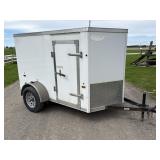 small white enclosed trailer