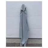Grey rectangular patio umbrella