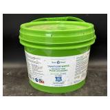 Green pail of sanitizer wipes