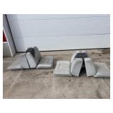 2 grey double boat seats