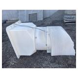 White barn fan with vent