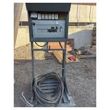 Breaker panel on stand and wiring