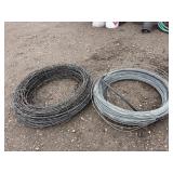 Roll of barbed wire and tensile wire