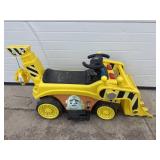 Yellow Childs ride in tractor / crane
