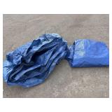 2 blue tarps