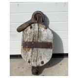 Large wood pulley