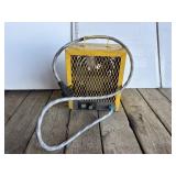 Yellow milk house heater