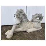 Unicorn concrete garden figure