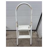White step ladder