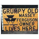 Metal sign- Grumpy old Massey Ferguson owner