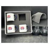 2 Ken Pal Wine glasses & 3 Shur-Gain mugs