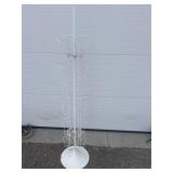 White metal swivel brochure display stand
