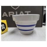 135. stoneware mixing bowl rrp blue stripe