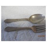 Baby Spoon & fork Sterling 4'