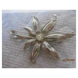 Leaf Pin w/ Rhinestone 2.