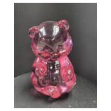 247. Rare vtg Fenton Country Cranberry Bear