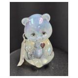 245. Fenton Iridescent Bear bear purple heart