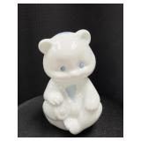 248. Fenton Milk Glass Bear Morning Handpainted