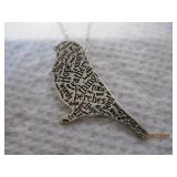 Sterling Faith + Hope Bird Necklace 17