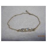 3 Rhinestones Slide Bracelet
