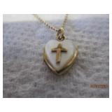 12k GF Locket Heart & Chain 15