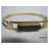 Goldtone Jade Bracelet