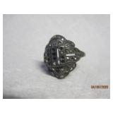 Sterling Antique Marcasite Ring 8