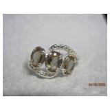 Sterling Lavender Faceted Ring 9
