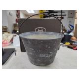 192. Large Antique Brass coal Bucket Pail RR