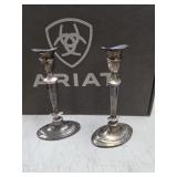179. antique-style silver candlesticks