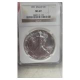American Silver Eagle MS69 1991