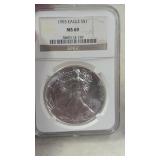American Silver Eagle MS69 1993