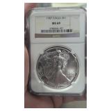 American Silver Eagle MS69 1987