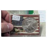 American Silver Eagle .999  - see photo for date