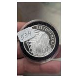 1 oz .999 Fine Silver  Sitting Bull