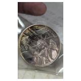 2 oz .999 Fine Silver Round Liberty Island