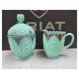 251. RARE Tarentum sugar & creamer glows Pomona